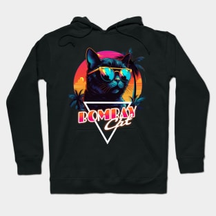 Retro Wave Bombay Cat Miami Shirt Hoodie